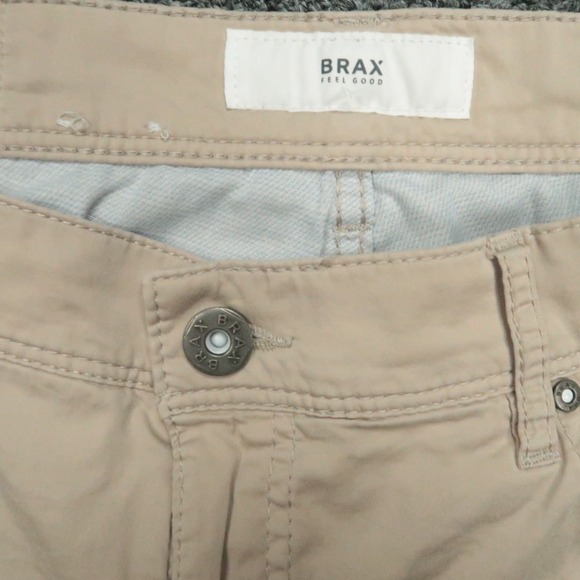 Brax Pants Men 34x34 Stone Khkai Ultralight Cadiz Chino 5 Pocket Trouser - Picture 4 of 13